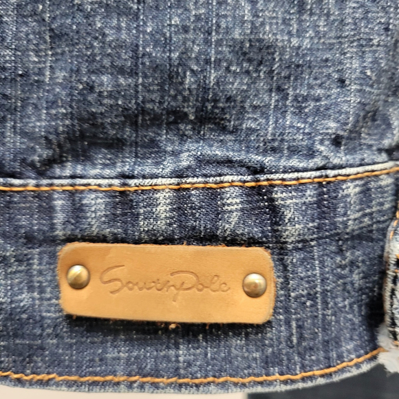 South Pole Women's Denim Jacket Vintage Size Large Juniors Excellent Condition - Picture 8 of 9